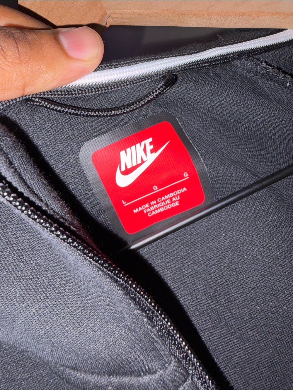 Nike Black & Grey Colorblock Nike Tech Full-Zip Hoodie - Picture 5 of 5
